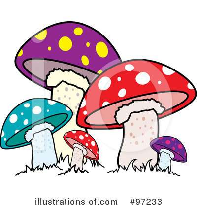 Royalty-Free (RF) Mushrooms Clipart Illustration by Pams Clipart - Stock Sample #97233