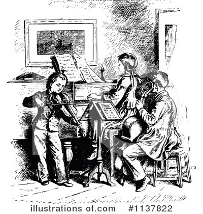 Royalty-Free (RF) Music Clipart Illustration by Prawny Vintage - Stock Sample #1137822