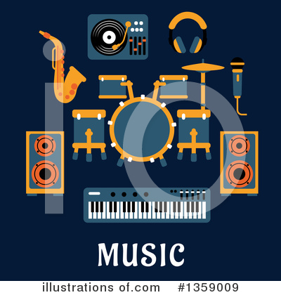 Music Keyboard Clipart #1359009 by Vector Tradition SM