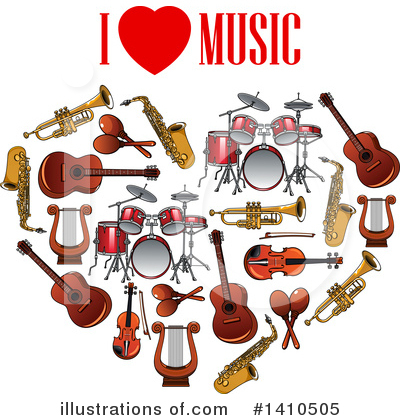 Lyre Clipart #1410505 by Vector Tradition SM