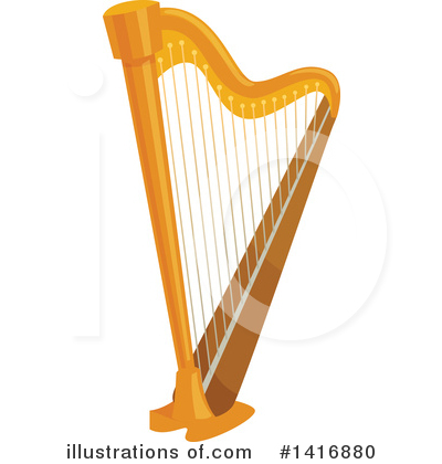 Harp Clipart #1416880 by Vector Tradition SM