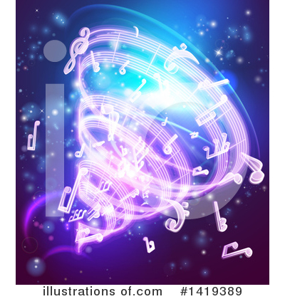 Music Notes Clipart #1419389 by AtStockIllustration