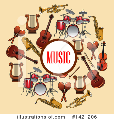 Lyre Clipart #1421206 by Vector Tradition SM