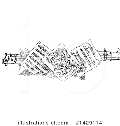Royalty-Free (RF) Music Clipart Illustration by Prawny Vintage - Stock Sample #1429114