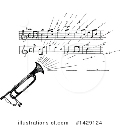 Royalty-Free (RF) Music Clipart Illustration by Prawny Vintage - Stock Sample #1429124