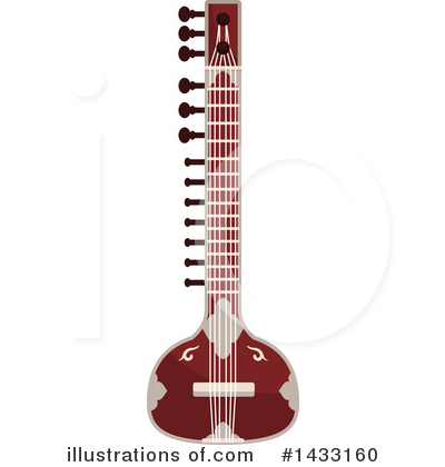 Sitar Clipart #1433160 by Vector Tradition SM