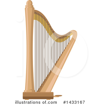 Harp Clipart #1433167 by Vector Tradition SM