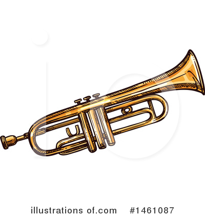 Trumpet Clipart #1461087 by Vector Tradition SM