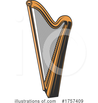 Harp Clipart #1757409 by Vector Tradition SM