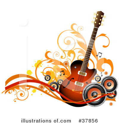 Royalty-Free (RF) Music Clipart Illustration by OnFocusMedia - Stock Sample #37856