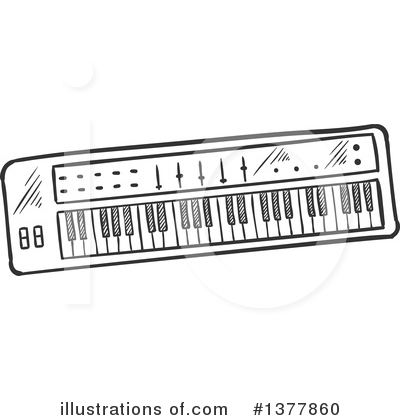 Royalty-Free (RF) Music Keyboard Clipart Illustration by Vector Tradition SM - Stock Sample #1377860