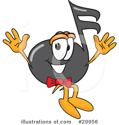 Royalty-Free (RF) Music Note Character Clipart Illustration by Mascot Junction - Stock Sample #20056