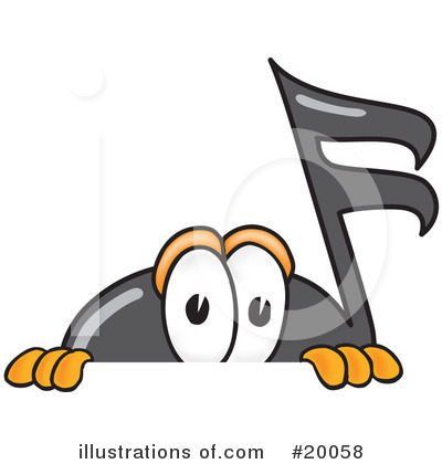 Royalty-Free (RF) Music Note Character Clipart Illustration by Mascot Junction - Stock Sample #20058