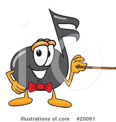Royalty-Free (RF) Music Note Character Clipart Illustration by Mascot Junction - Stock Sample #20061