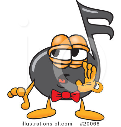 Royalty-Free (RF) Music Note Character Clipart Illustration by Mascot Junction - Stock Sample #20066