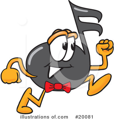 Royalty-Free (RF) Music Note Character Clipart Illustration by Mascot Junction - Stock Sample #20081