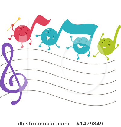 Royalty-Free (RF) Music Note Clipart Illustration by BNP Design Studio - Stock Sample #1429349