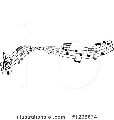 Royalty-Free (RF) Music Notes Clipart Illustration by KJ Pargeter - Stock Sample #1238674