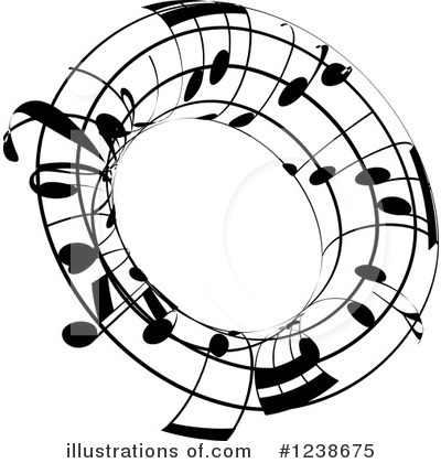 Royalty-Free (RF) Music Notes Clipart Illustration by KJ Pargeter - Stock Sample #1238675
