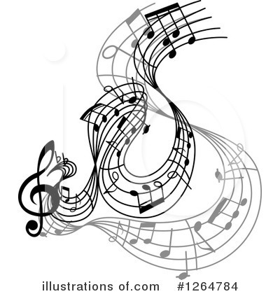 Royalty-Free (RF) Music Notes Clipart Illustration by Vector Tradition SM - Stock Sample #1264784