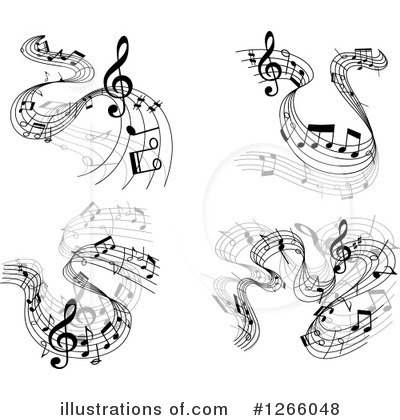 Royalty-Free (RF) Music Notes Clipart Illustration by Vector Tradition SM - Stock Sample #1266048