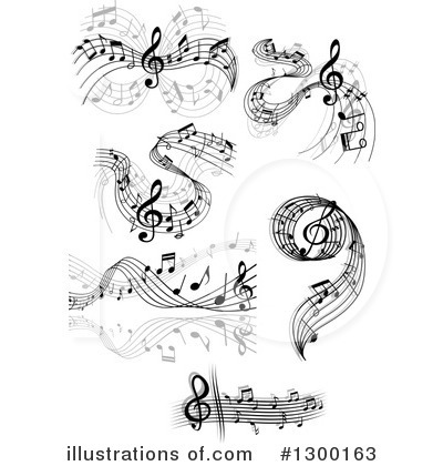 Royalty-Free (RF) Music Notes Clipart Illustration by Vector Tradition SM - Stock Sample #1300163