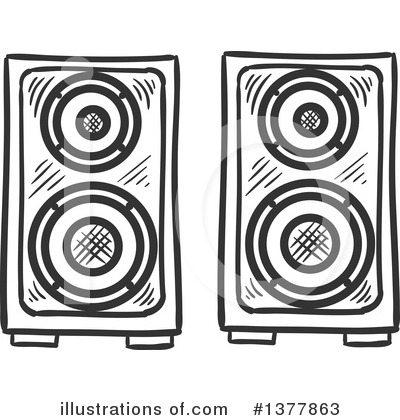 Music Speakers Clipart #1377863 by Vector Tradition SM