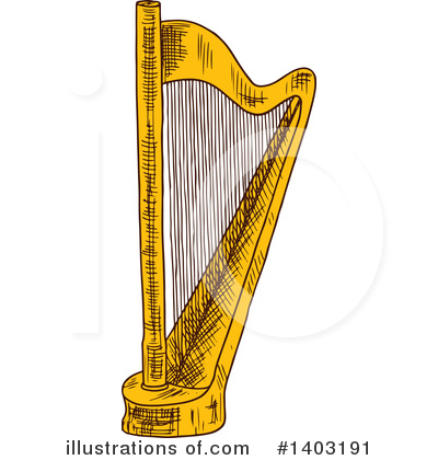Harp Clipart #1403191 by Vector Tradition SM