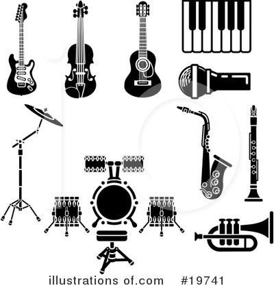 Royalty-Free (RF) Musical Instruments Clipart Illustration by AtStockIllustration - Stock Sample #19741