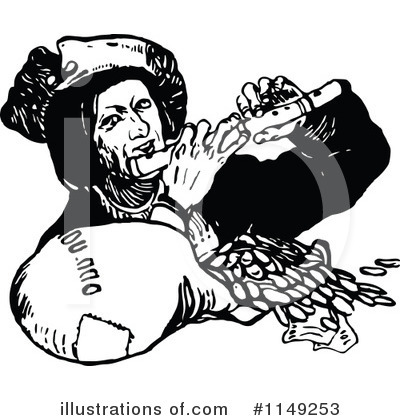 Royalty-Free (RF) Musician Clipart Illustration by Prawny Vintage - Stock Sample #1149253
