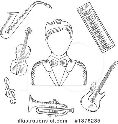 Royalty-Free (RF) Musician Clipart Illustration by Vector Tradition SM - Stock Sample #1376235