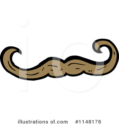Royalty-Free (RF) Mustache Clipart Illustration by lineartestpilot - Stock Sample #1148176