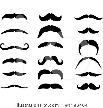 Royalty-Free (RF) Mustache Clipart Illustration by Vector Tradition SM - Stock Sample #1196464