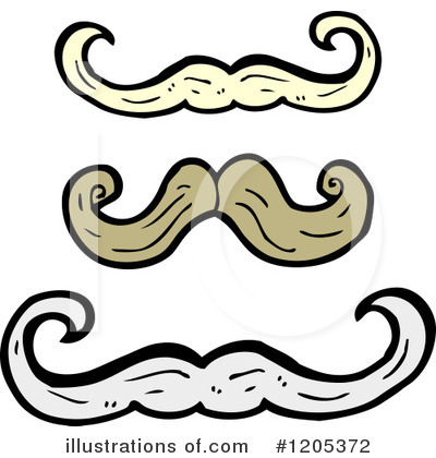 Royalty-Free (RF) Mustache Clipart Illustration by lineartestpilot - Stock Sample #1205372