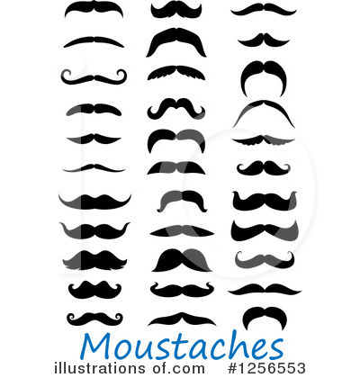 Royalty-Free (RF) Mustache Clipart Illustration by Vector Tradition SM - Stock Sample #1256553