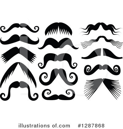 Royalty-Free (RF) Mustache Clipart Illustration by Prawny - Stock Sample #1287868