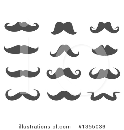 Royalty-Free (RF) Mustache Clipart Illustration by vectorace - Stock Sample #1355036