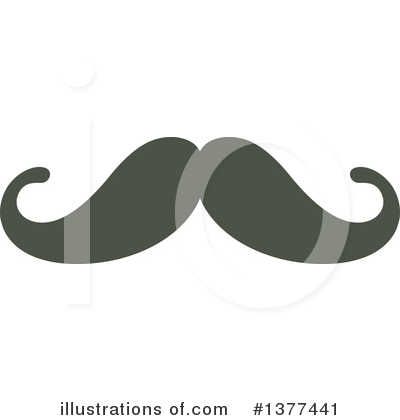 Mustache Clipart #1377441 by Cherie Reve