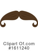 Mustache Clipart #1611240 by Vector Tradition SM