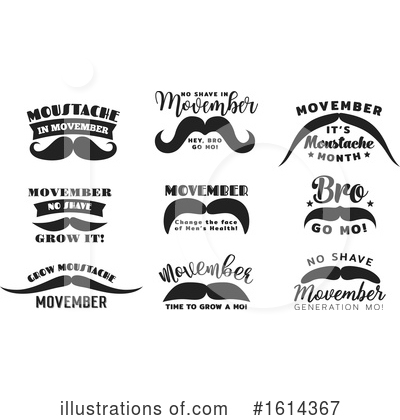 Royalty-Free (RF) Mustache Clipart Illustration by Vector Tradition SM - Stock Sample #1614367