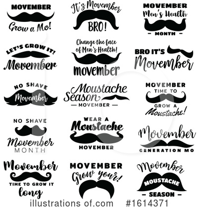 Royalty-Free (RF) Mustache Clipart Illustration by Vector Tradition SM - Stock Sample #1614371