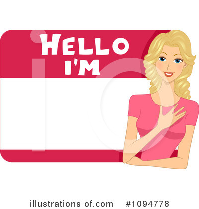 Royalty-Free (RF) Name Tag Clipart Illustration by BNP Design Studio - Stock Sample #1094778