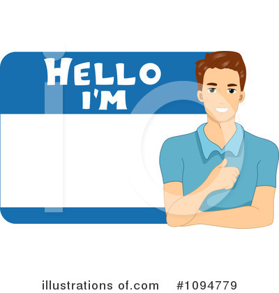Royalty-Free (RF) Name Tag Clipart Illustration by BNP Design Studio - Stock Sample #1094779