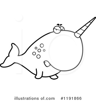 Royalty-Free (RF) Narwhal Clipart Illustration by Cory Thoman - Stock Sample #1191866