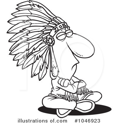 Royalty-Free (RF) Native American Clipart Illustration by toonaday - Stock Sample #1046923
