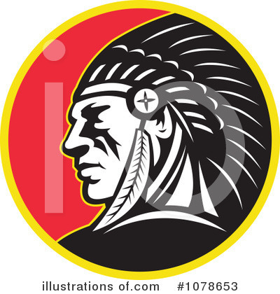 Royalty-Free (RF) Native American Clipart Illustration by patrimonio - Stock Sample #1078653