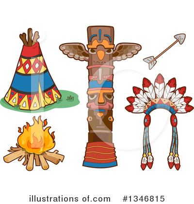 Royalty-Free (RF) Native American Clipart Illustration by BNP Design Studio - Stock Sample #1346815