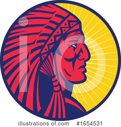 Royalty-Free (RF) Native American Clipart Illustration by patrimonio - Stock Sample #1654531