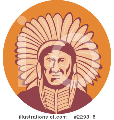 Royalty-Free (RF) Native American Clipart Illustration by patrimonio - Stock Sample #229318