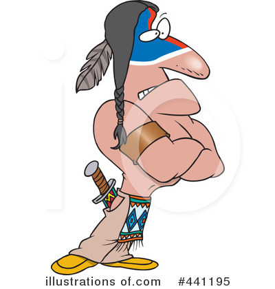 Royalty-Free (RF) Native American Clipart Illustration by toonaday - Stock Sample #441195